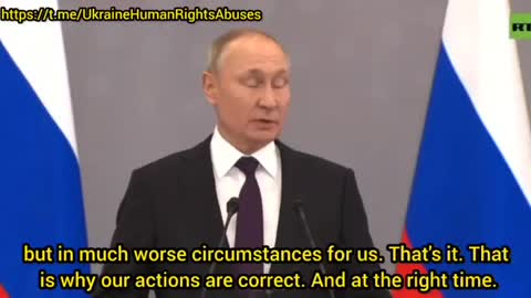Putin gives a clear answer on why he started the Special Military Operation