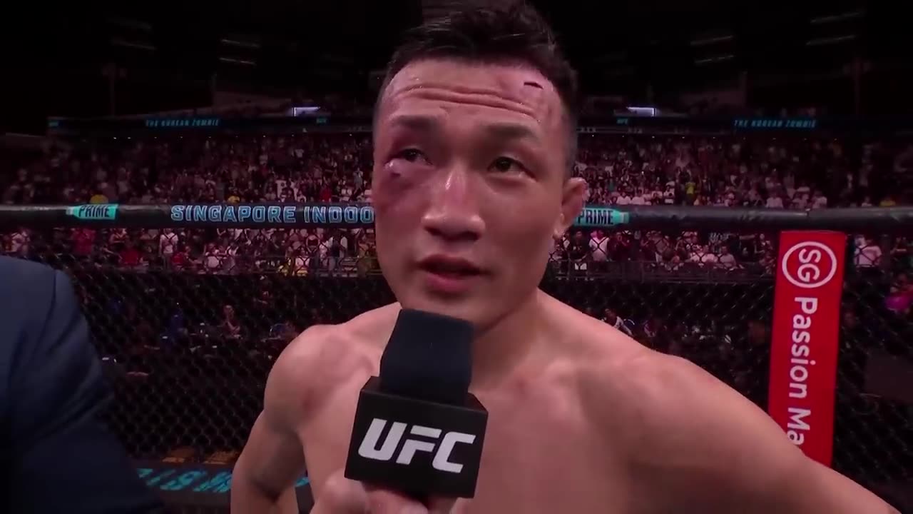 The Korean Zombie Octagon Interview _ UFC Singapore - RETIREMENT FIGHT