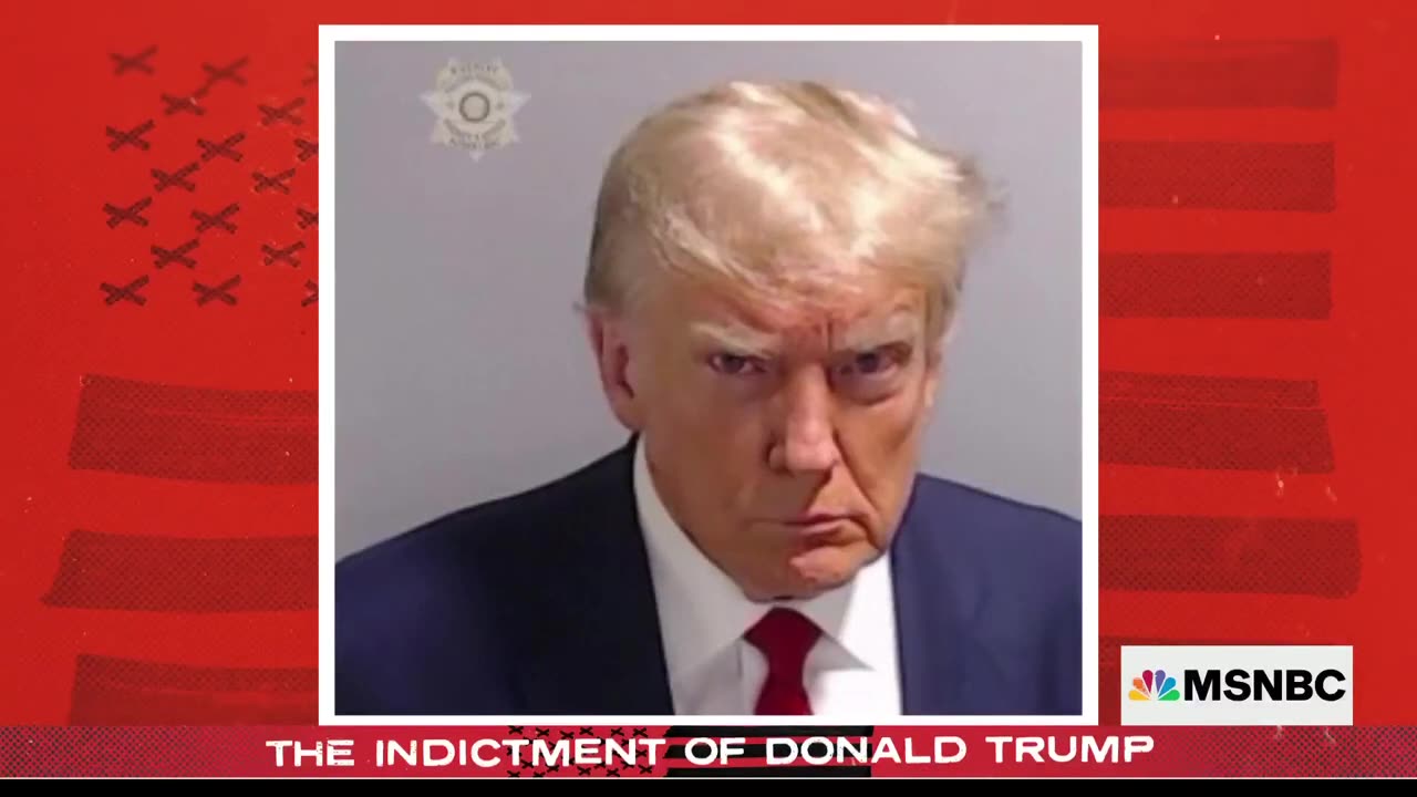 See Trump’s mug shot: Maddow reports on the 'heft' of historic booking photo