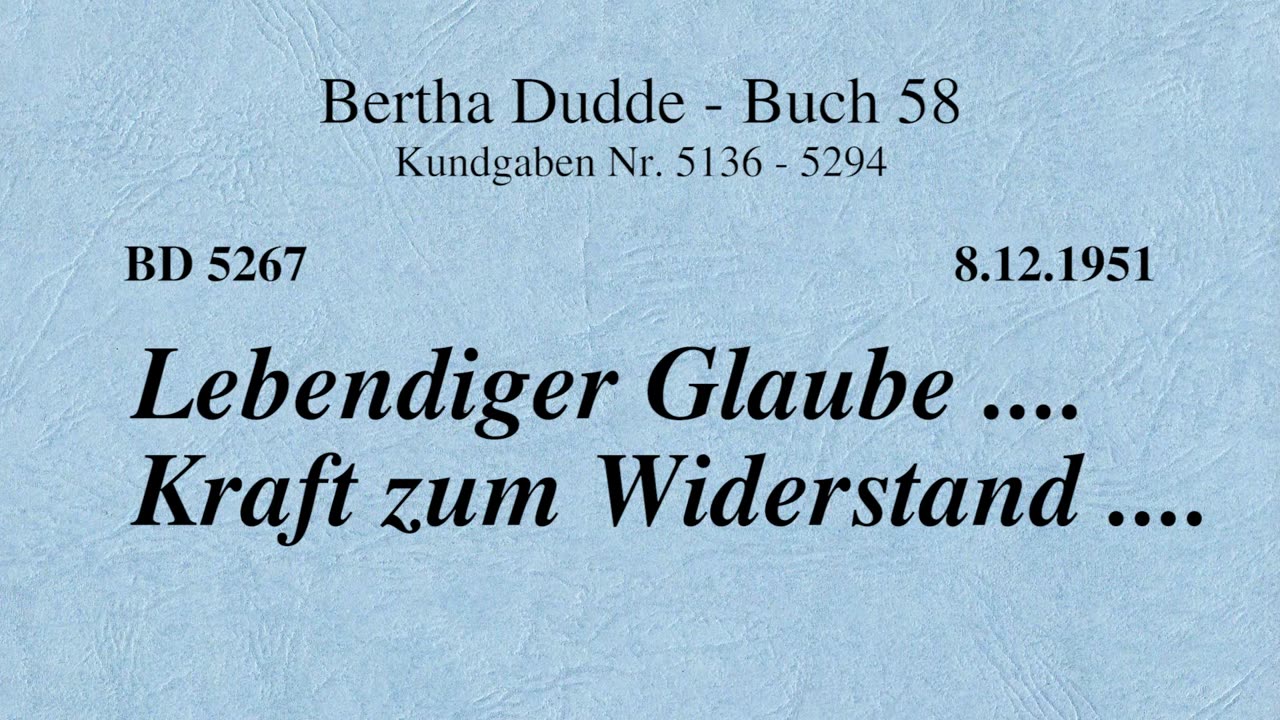 BD 5267 - LEBENDIGER GLAUBE .... KRAFT ZUM WIDERSTAND ....