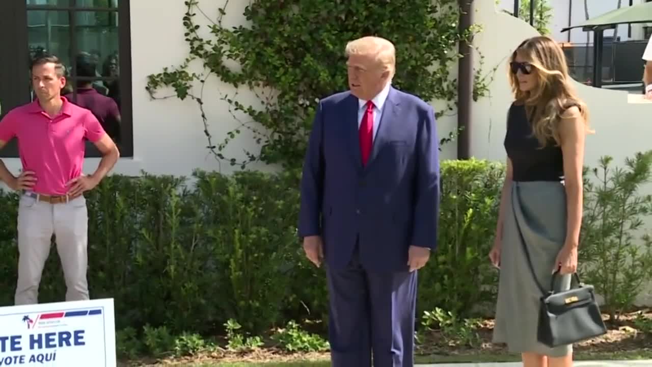 Trump tells media in Palm Beach that he voted for DeSantis