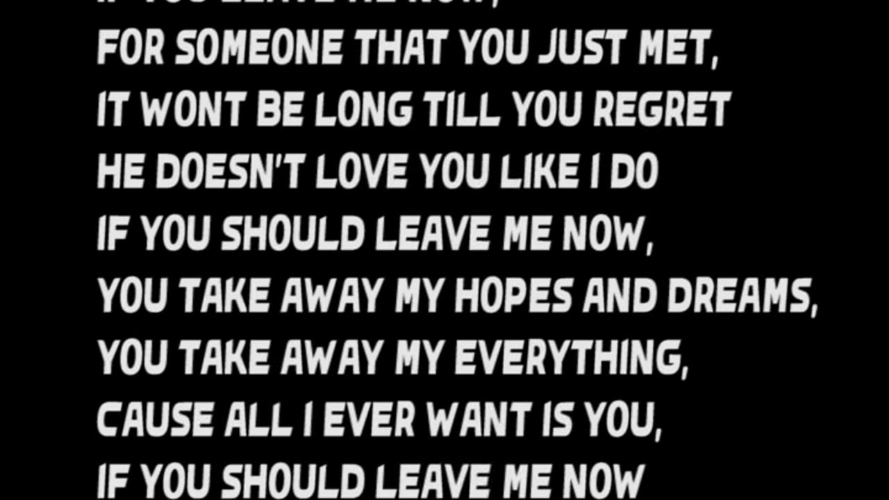 If you Leave me