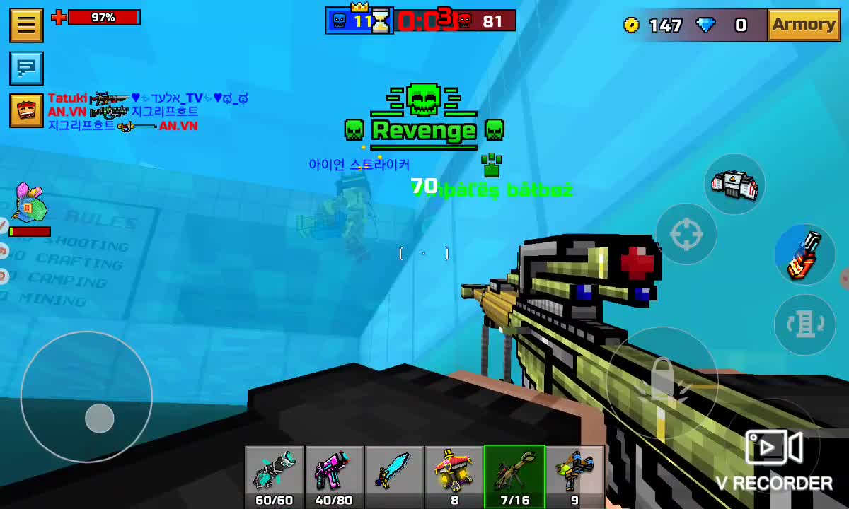 Me playing pixel gun 3d