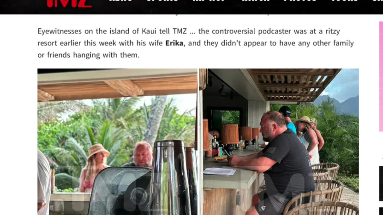 Alex Jones Hawaii Vacation Pics