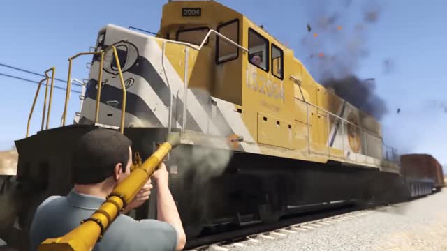 Can you stop trian in gta 5 ??