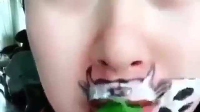 A mouth that eats grass
