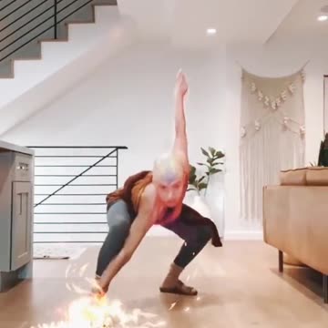 No idea what the lady was doing but