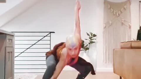 No idea what the lady was doing but