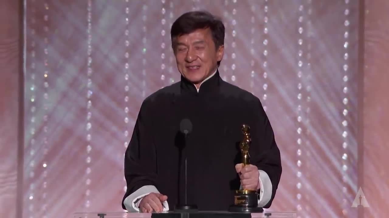 Jackie Chan receives an Honorary Award at the 2016 Governors Awards