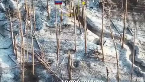 Russians receive instructions for surrender by drone, appear to be killed by their own side.