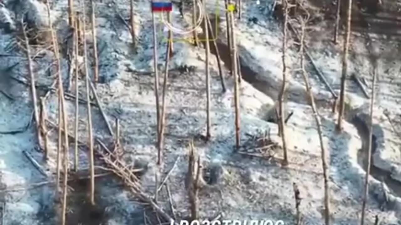 Russians receive instructions for surrender by drone, appear to be killed by their own side.