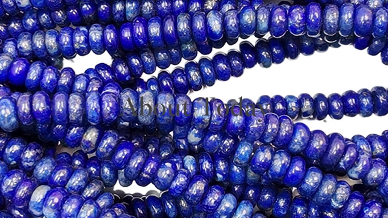 GN-20241206-05 Natural blue purple color Lapis Lazuli Rondelle Beads 5mm 16 inches DIY for lover