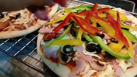 VEGETABLE SALAD AND READY MADE MINI- PIZZA