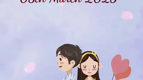 Wedding anniversary motion card