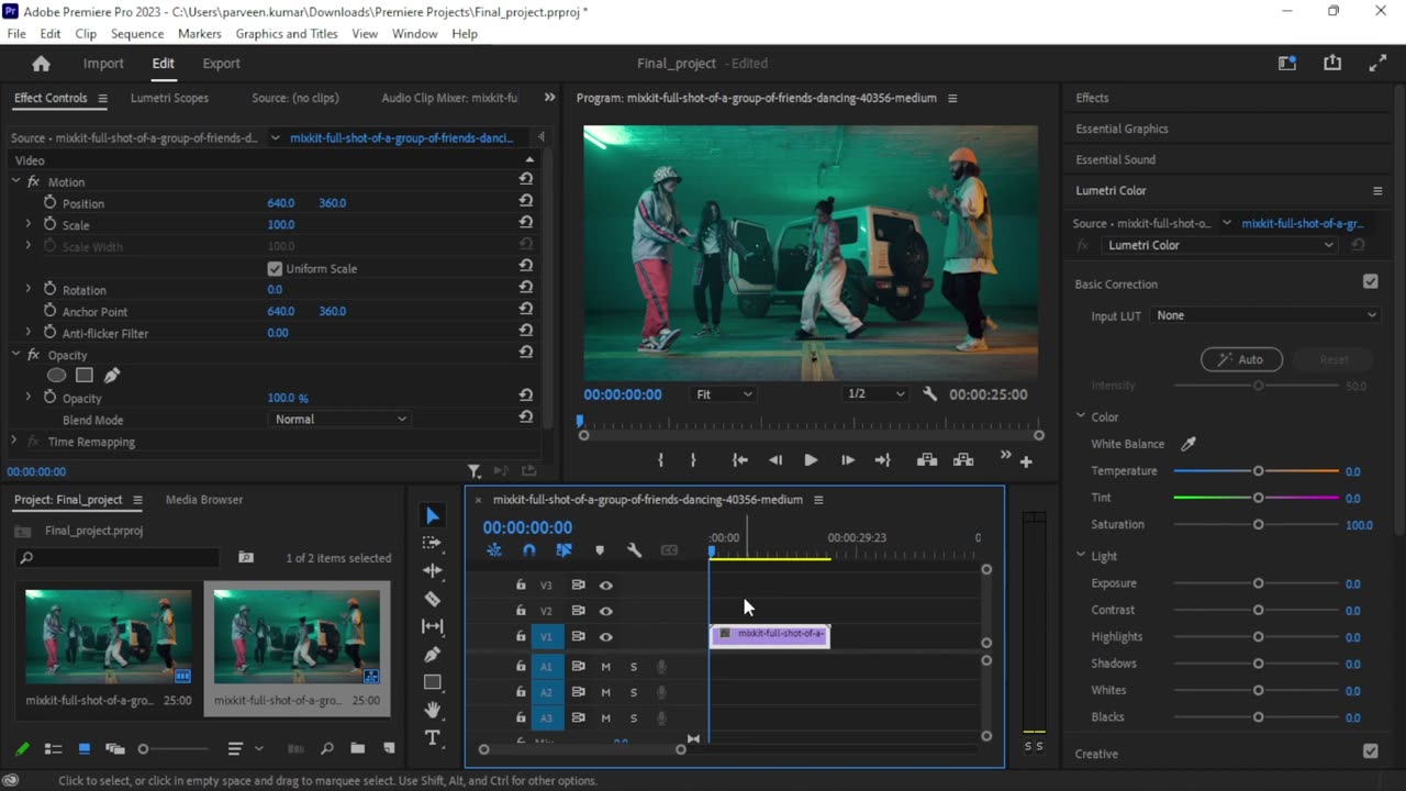 Adobe Premiere Pro – Create Effect with Directional Blur