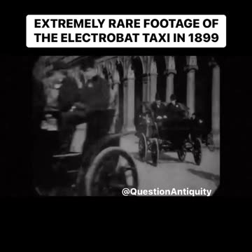 The Electrobat Taxi during the 1899 NYC auto parade‼️