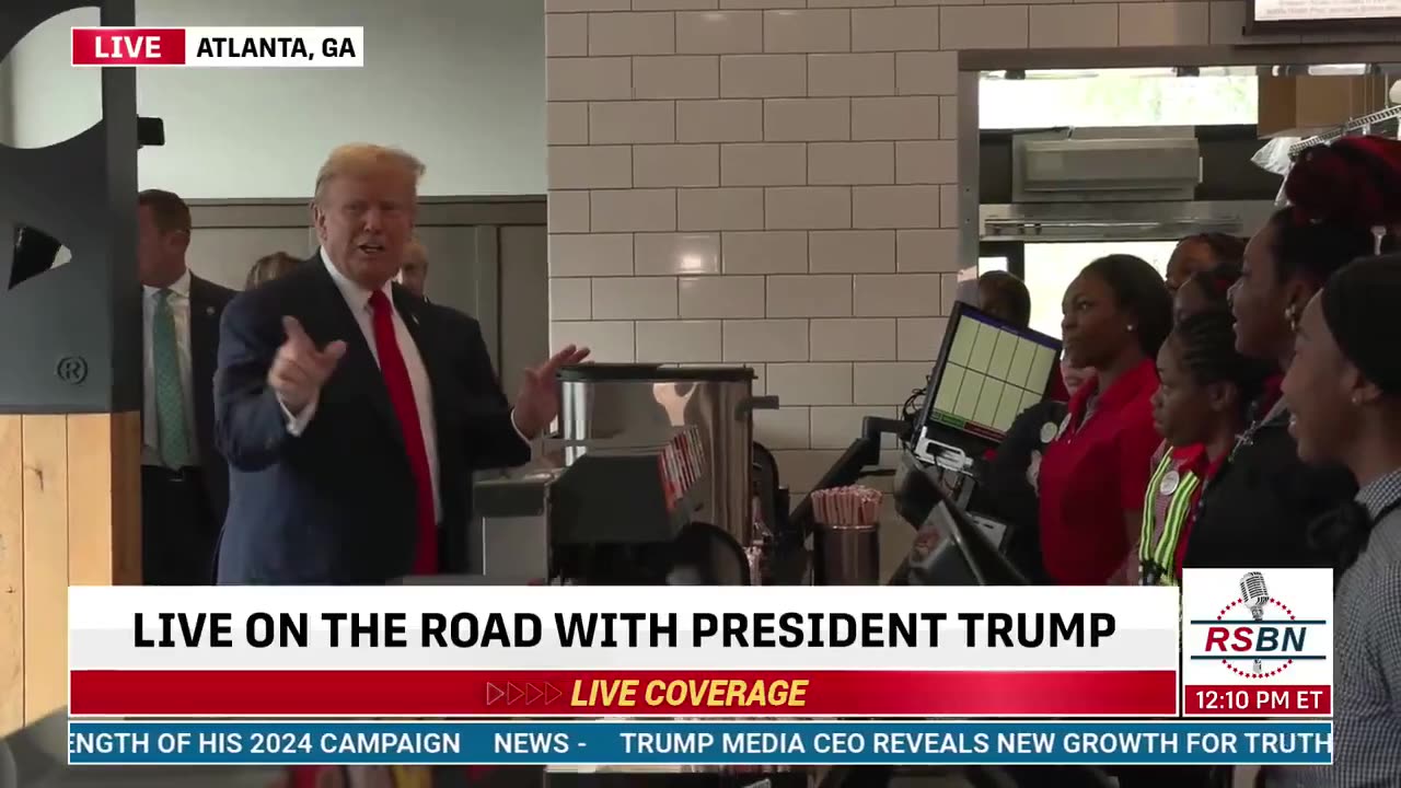 President Trump Stops By Chick-fil-A in Vine City, Atlanta — Orders 30 Milkshakes