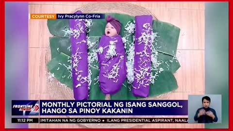 FRONTLINE TONIGHTMonthly pictorial ng isang sanggol, hango sa Pinoy kakanin