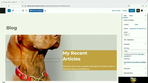 Create a blog or news page
