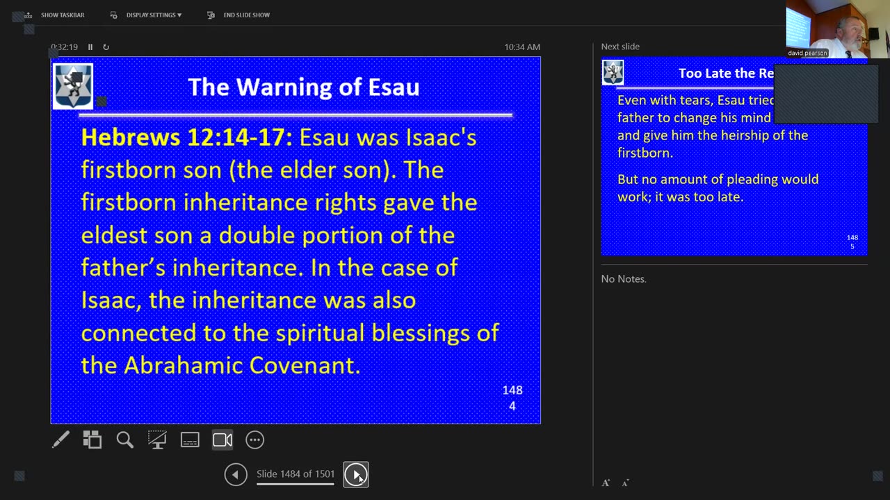 Sunday November 3, 2024 Life of the Messiah 155: the Warning of Esau