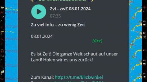 Zu viel Info – zu wenig Zeit o8.o1.2024