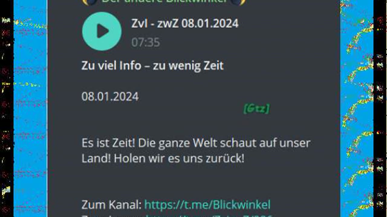 Zu viel Info – zu wenig Zeit o8.o1.2024