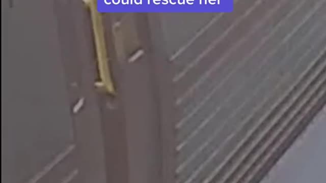 This little girl jumped out a train alone