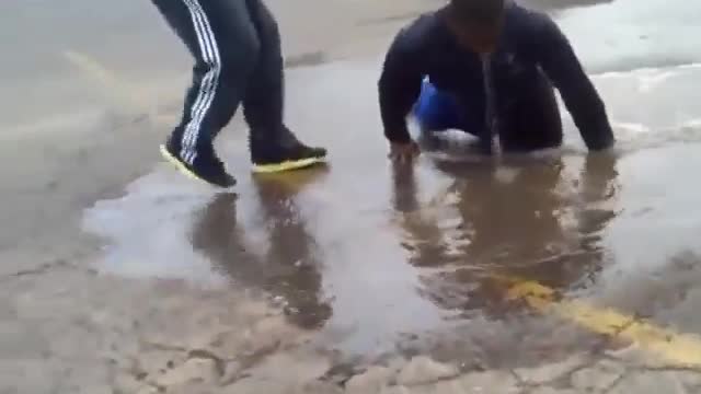Thought it was a small puddle, but I didn't expect it to be so deep