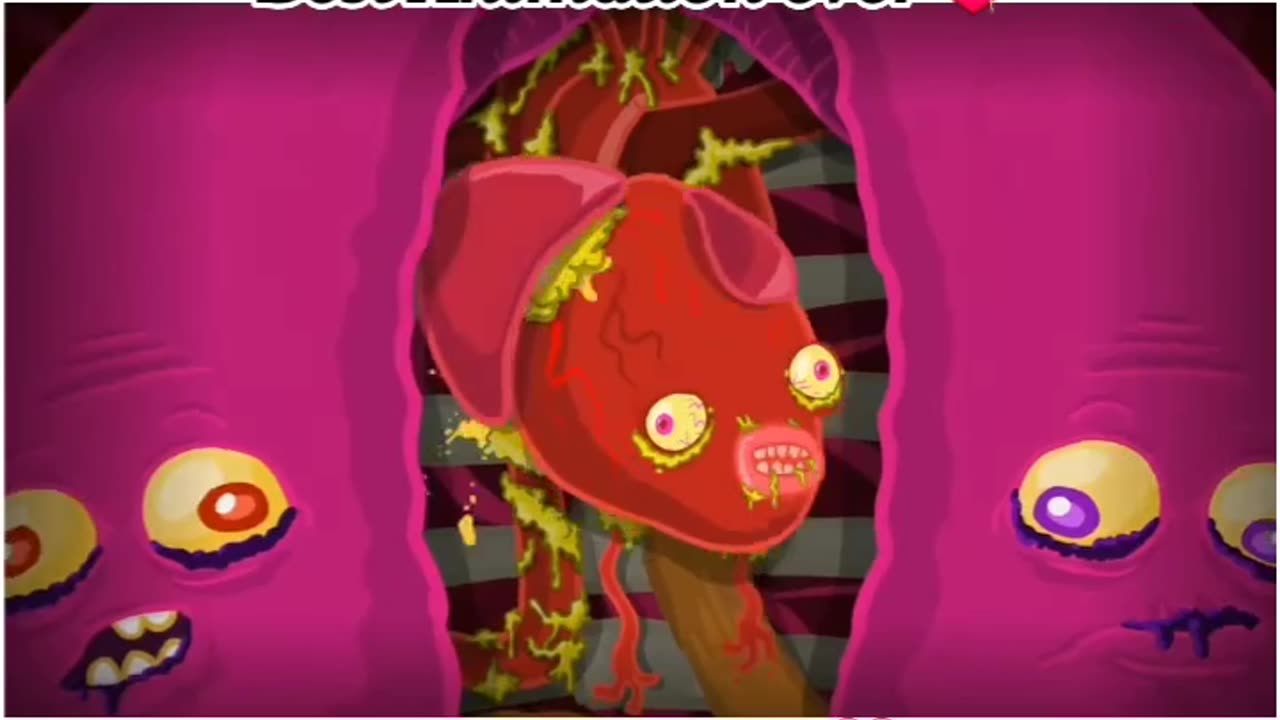 Live animation of man's internal senarry
