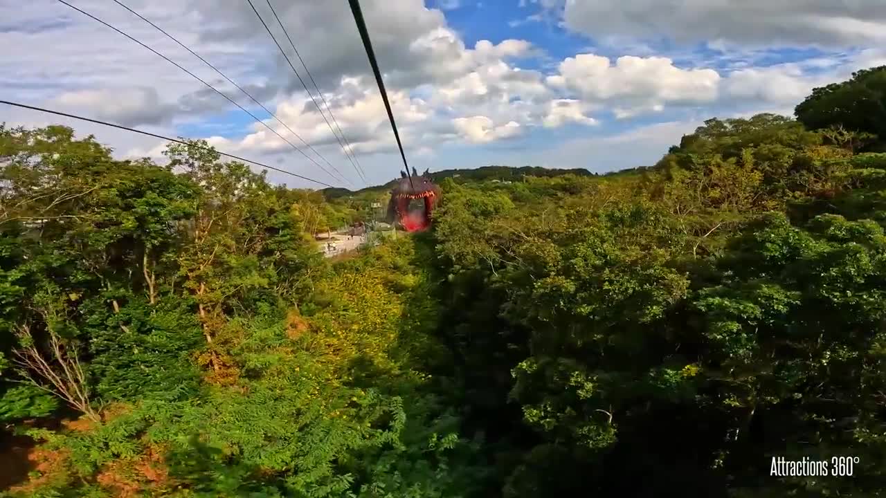 EPIC! Life-Sized Godzilla Attraction POV | Zip Line into a Godzilla | Japan 2022