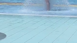 Grandma's Enjoying Fountain Stay a While