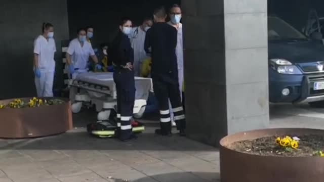 Suddenly collapsed outside the hospital