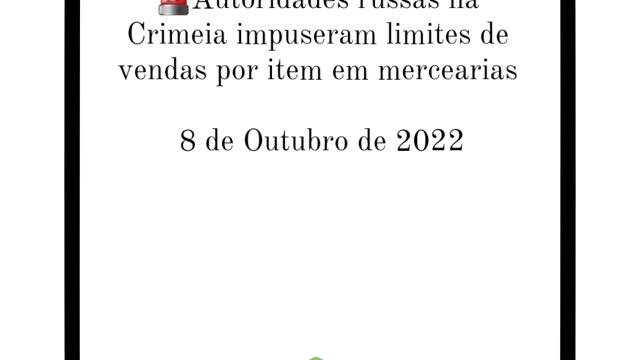 Limites de vendas na Crimeia