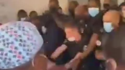 OCT 2021: Fort-de-France, Martinique; Hospital Staff & Police Clash; Vaccine Mandates