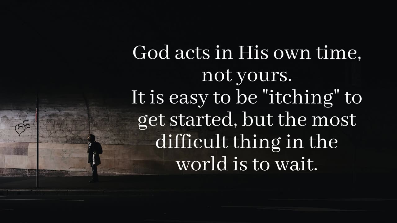 Wait on God - Part One