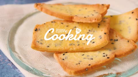 Crunchy Black Sesame Seeds GOURMET RECIPE Crackers.