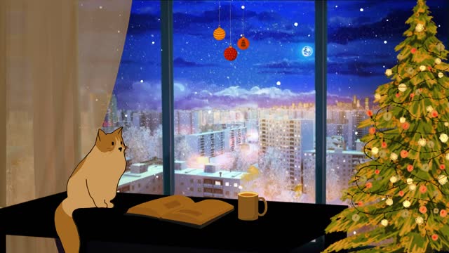 Christmas is near 🎄 for those who can't wait| Mix beat playlist| with cute fat cat