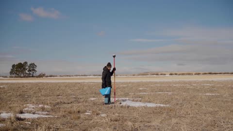 Snow Scientists in the Windswept Montana Prairie