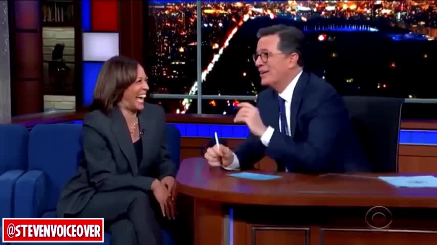 Kamala Harris laughing like a hyena