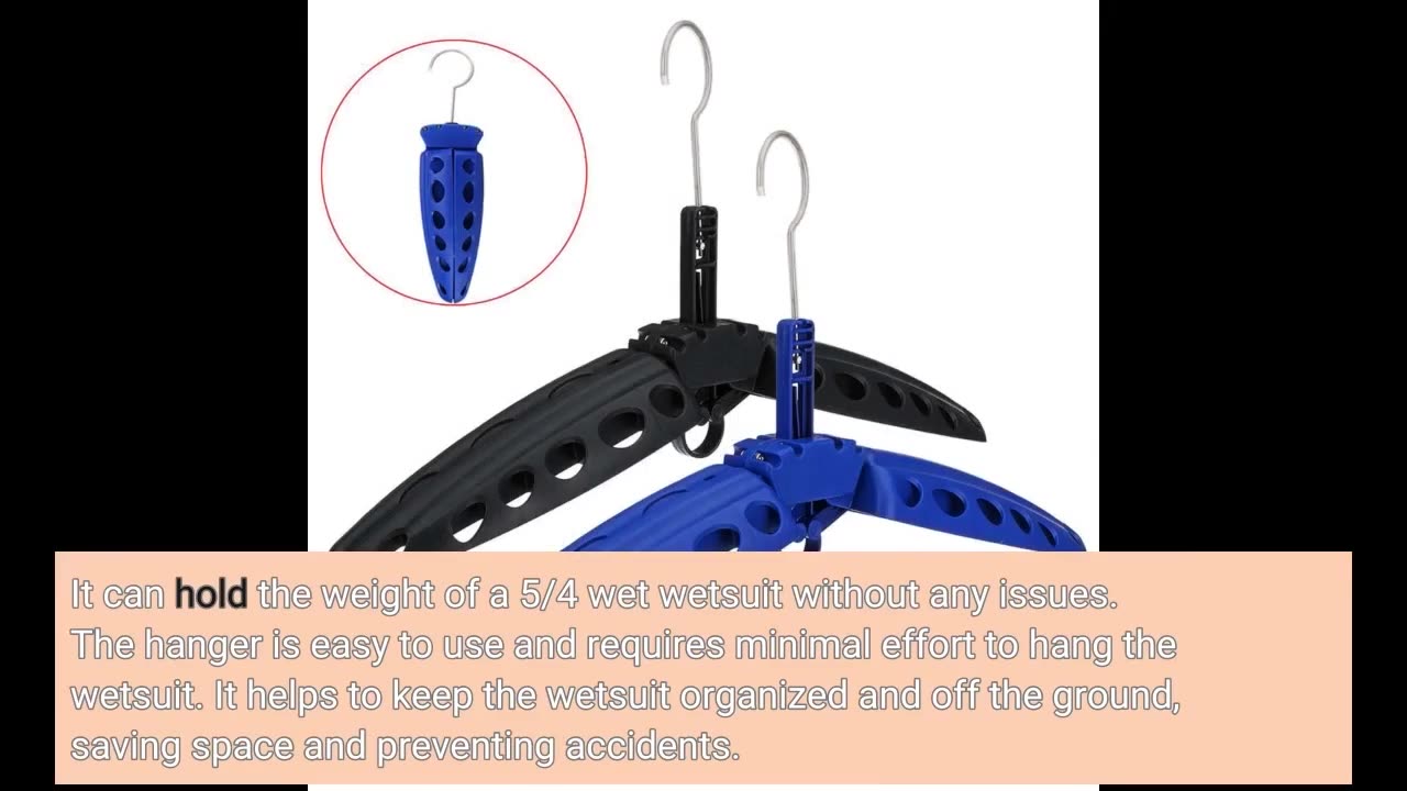 Skim Reviews: Mo're Wetsuit Hanger Foldable Surfing Suit Hangers Scuba Diving Accessory Folding...