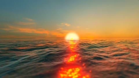 Ocean with sun