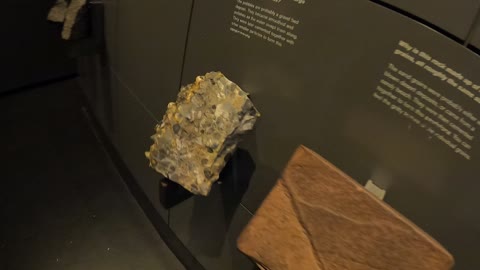 Different types of rocks. Natural history museum London. 7th Nov 2022