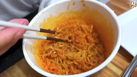 ASMR MUKBANG (fire spicy black bean special 🖤🔥