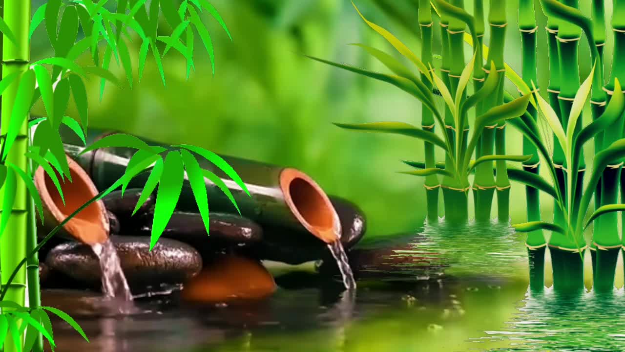 Bamboo Water Stream Sounds for Unwinding and Mental Peace