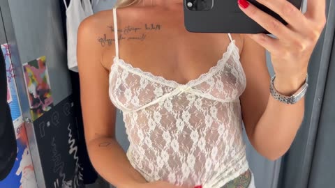 [4K] Transparent Top Try On Haul _ No Bra