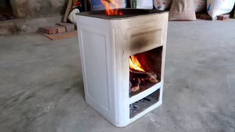 The idea of ​​making a wood stove from an old iron box --- AF inventions / 76