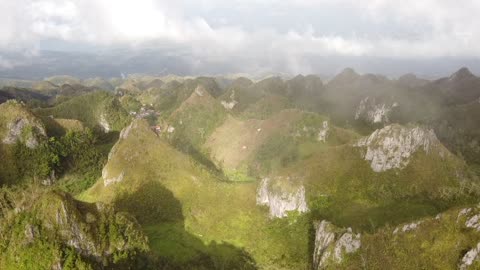 Aerial View on Green Mountains