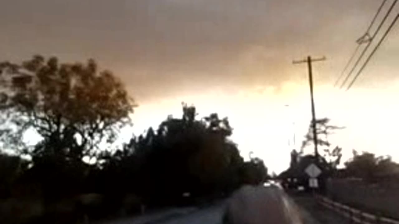 A RAINBOW over the court. Orca ball, Orca = Cocoa.