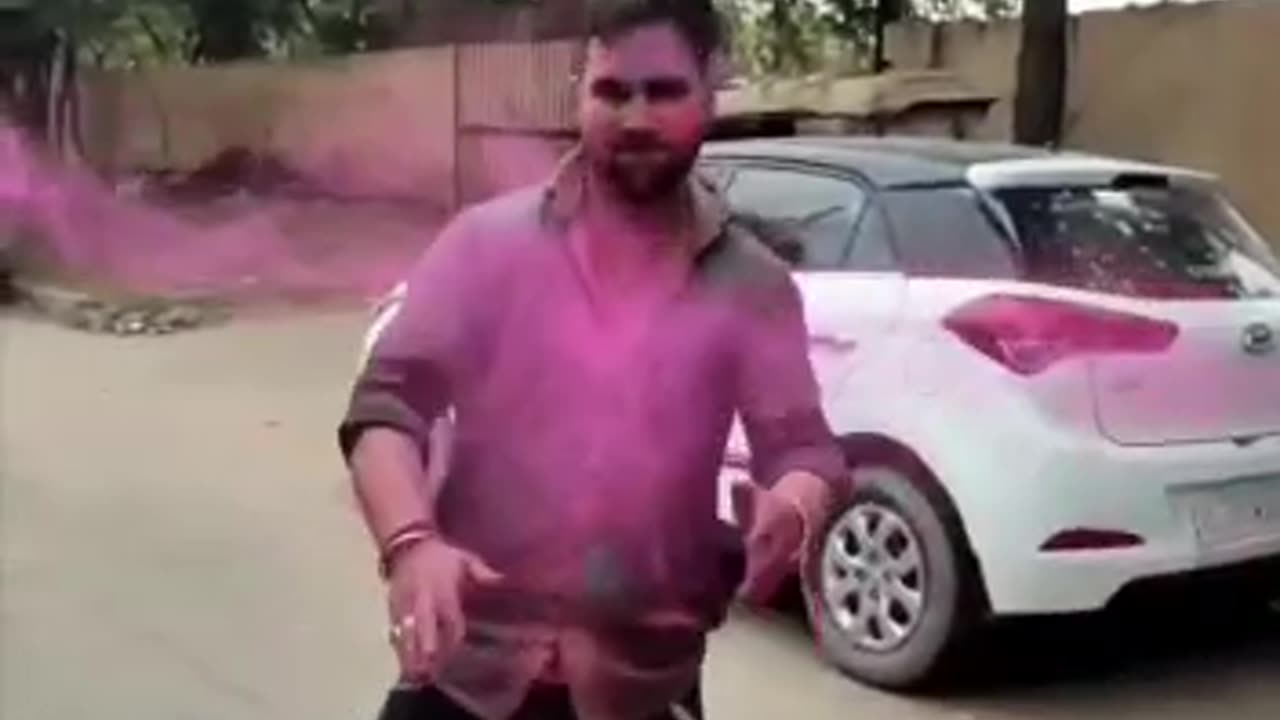 Enjoying with Holi