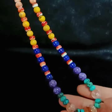 Natural turquoise and spiny oyster mop bumble bee sakura onyx Charoite Lapis lazuli Multi04